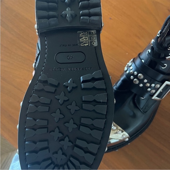 Alexander McQueen Metal Toe Studded Combat Boots - Picture 8 of 12